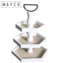 Mayco Antique Cheap 3 Tier Wood Serving Tray